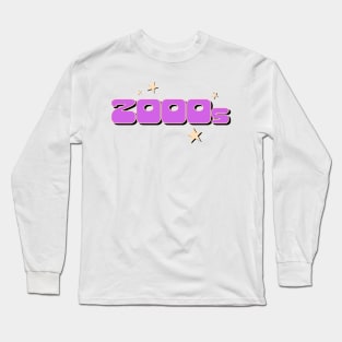 Retro 2000s Y2K Fashion Bedroom Aesthetic Font Long Sleeve T-Shirt